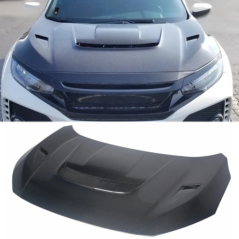 New VARTS Style Carbon Fiber Bonnet Hood  10th Gen Compatible with FK8 FK7 FC Models
